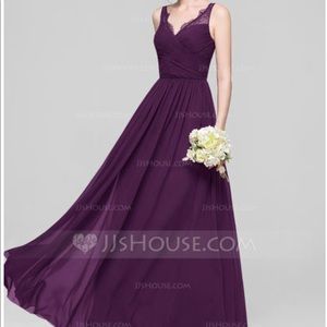 Beautiful plum Bridesmaids dress